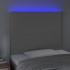 Cabecero con luces LED cuero sintético gris 80x5x118/128