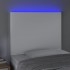 Cabecero con luces LED cuero sintético blanco 100x5x118/128