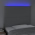 Cabecero con luces LED tela gris claro 100x5x118/128
