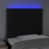 Cabecero con luces LED tela negro 100x5x118/128