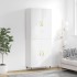 Aparador alto madera contrachapada blanco 69,5x34x180
