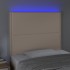Cabecero luces LED cuero sintético capuchino