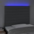 Cabecero con luces LED tela gris oscuro 80x5x118/128