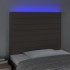 Cabecero con luces LED tela gris taupe 100x5x118/128