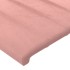Cabecero con luces LED terciopelo rosa 80x5x118/128