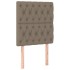 Cabecero con luces LED tela gris taupe 80x7x118/128