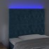 Cabecero con luces LED terciopelo azul oscuro 90x7x118/128