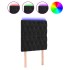 Cabecero con luces LED terciopelo negro 80x7x118/128
