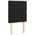 Cabecero con luces LED terciopelo negro 80x7x118/128