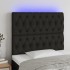Cabecero con luces LED tela negro 90x7x118/128