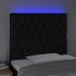 Cabecero con luces LED tela negro 90x7x118/128