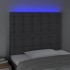 Cabecero con luces LED tela gris oscuro 100x5x118/128