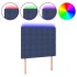 Cabecero con luces LED tela azul 100x5x118/128