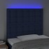 Cabecero con luces LED tela azul 100x5x118/128