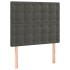 Cabecero con luces LED terciopelo gris oscuro 80x5x118/128