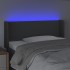 Cabecero con luces LED de tela gris oscuro 93x16x78/88