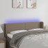 Cabecero con LED de tela gris taupe 147x16x78/88