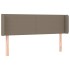 Cabecero con LED de tela gris taupe 147x16x78/88