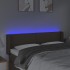 Cabecero con LED de tela gris taupe 147x16x78/88