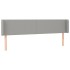 Cabecero con LED de tela gris claro 183x16x78/88