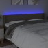 Cabecero con LED de tela gris taupe 163x16x78/88