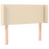 Cabecero con LED de tela crema 103x16x78/88