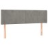 Cabecero con LED de terciopelo gris claro 147x16x78/88