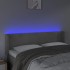 Cabecero con LED de terciopelo gris claro 147x16x78/88