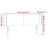 Cabecero con LED de terciopelo gris claro 147x16x78/88