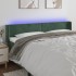 Cabecero con LED de terciopelo verde oscuro 183x16x78/88