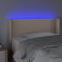 Cabecero con LED cuero sintético color capuchino 83x16x78/88
