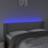 Cabecero con LED cuero sintético gris 147x16x78/88