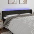 Cabecero con LED de tela negro 163x16x78/88