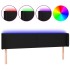 Cabecero con LED de tela negro 163x16x78/88