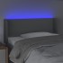 Cabecero con LED de tela gris claro 93x16x78/88