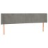 Cabecero con LED de terciopelo gris claro 163x16x78/88