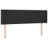 Cabecero con LED de terciopelo negro 147x16x78/88