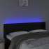 Cabecero con LED cuero sintético negro 147x16x78/88