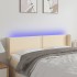 Cabecero con LED de tela crema 147x16x78/88