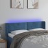 Cabecero con LED de terciopelo azul oscuro 147x16x78/88