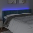Cabecero con LED de terciopelo azul oscuro 183x16x78/88