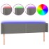 Cabecero con LED de tela gris oscuro 163x16x78/88
