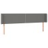 Cabecero con LED de tela gris oscuro 163x16x78/88