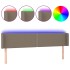 Cabecero con LED de tela gris taupe 203x16x78/88