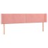 Cabecero con LED de terciopelo rosa 163x16x78/88