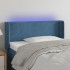 Cabecero con LED de terciopelo azul oscuro 93x16x78/88