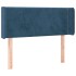 Cabecero con LED de terciopelo azul oscuro 93x16x78/88