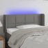 Cabecero con LED de tela gris oscuro 83x16x78/88