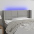 Cabecero con LED de tela gris claro 103x16x78/88