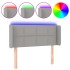 Cabecero con LED de tela gris claro 103x16x78/88